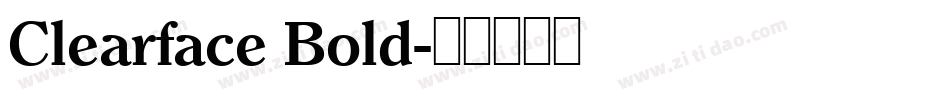 Clearface Bold字体转换